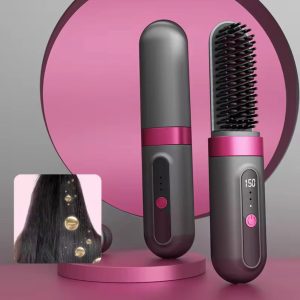 Cordless Anti-Frizz Hair Straightening Brush
