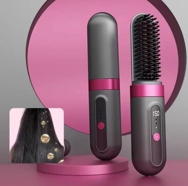 Cordless Anti-Frizz Hair Straightening Brush