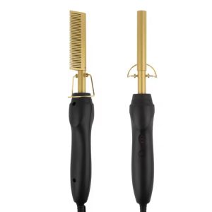 Electric Gold Plated Pressing Hot Comb