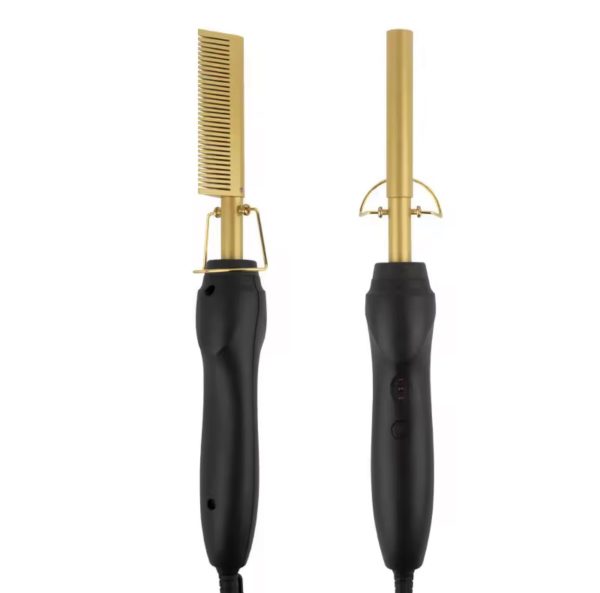 Electric Gold Plated Pressing Hot Comb